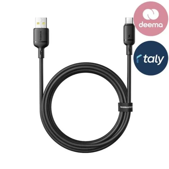 Baseus Silky Fast Charging Cable USB-A to USB-C 2m - Cluster Black